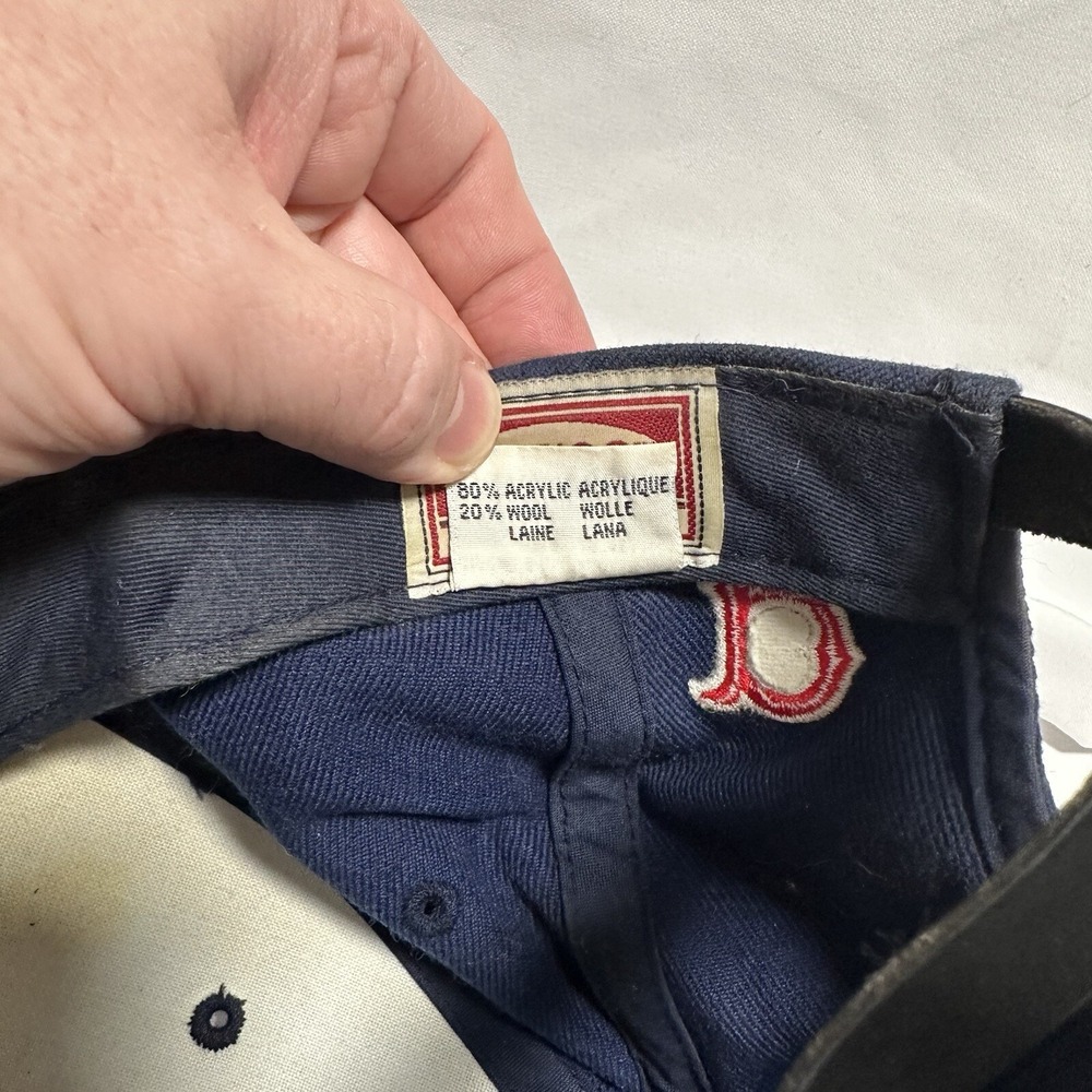 Boston Red‎ Sox MLB Medallion Cap Wool Blend Blue Strap Back Annco - Picture 6 of 7